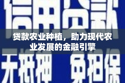 岳阳贷款农业种植，助力现代农业发展的金融引擎