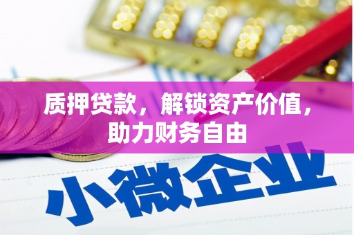 岳阳质押贷款，解锁资产价值，助力财务自由