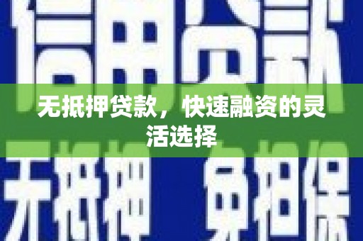 岳阳无抵押贷款，快速融资的灵活选择