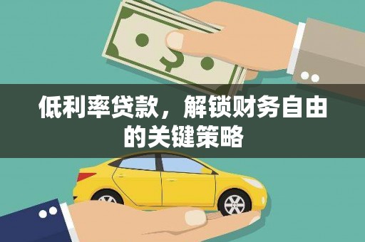 岳阳低利率贷款，解锁财务自由的关键策略