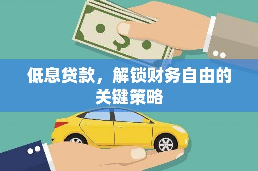 岳阳低息贷款，解锁财务自由的关键策略