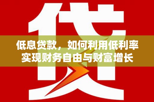 岳阳低息贷款，如何利用低利率实现财务自由与财富增长