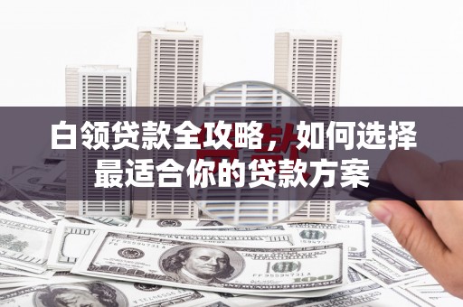 岳阳白领贷款全攻略，如何选择最适合你的贷款方案